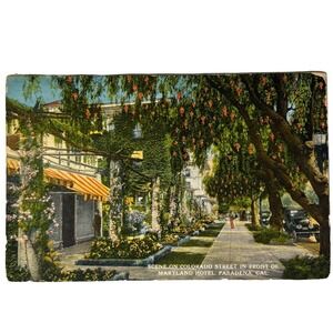 Vintage 1921 Postcard – Maryland Hotel, Colorado Street, Pasadena,‎ California